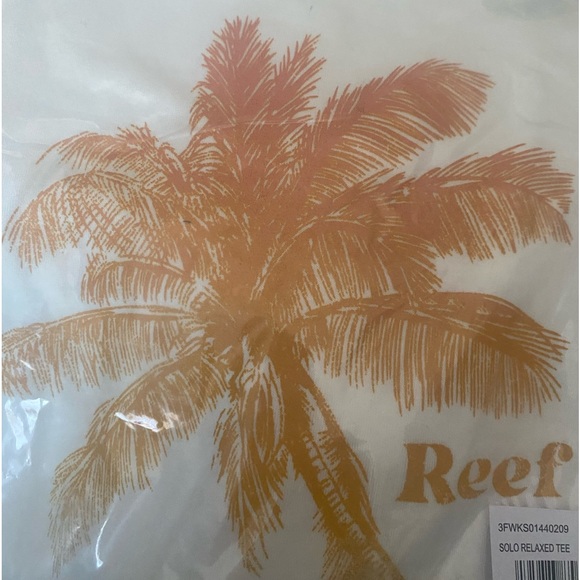 NWT Reef Surf Solo Relaxed Palm Tree Graphic Beach T-shirt Women Size L - Picture 6 of 6